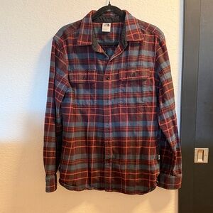 The North Face Men's Flannel Shirt - Blue and Red